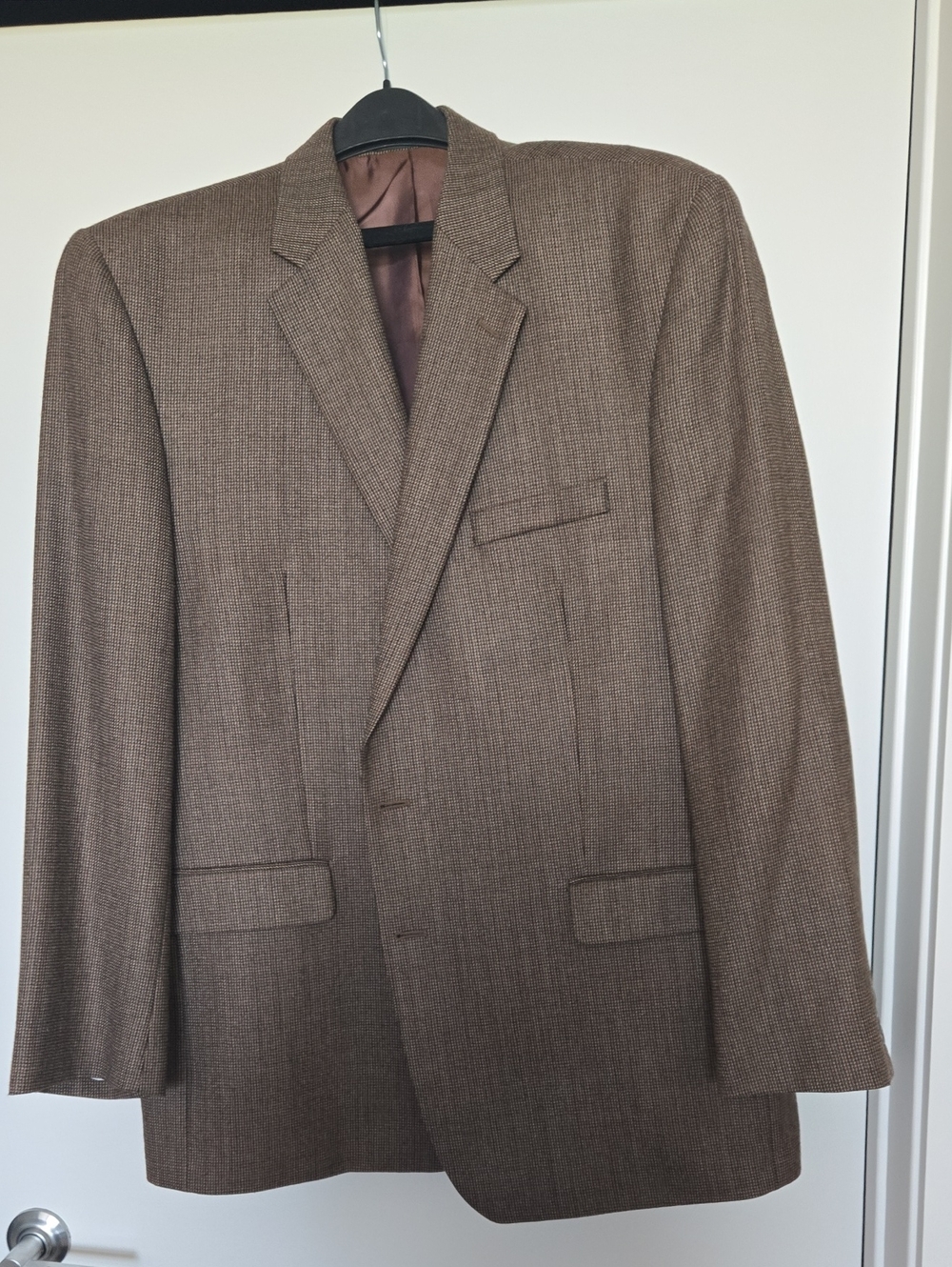 Chaps Brown Textured Men’s Suit Blazer